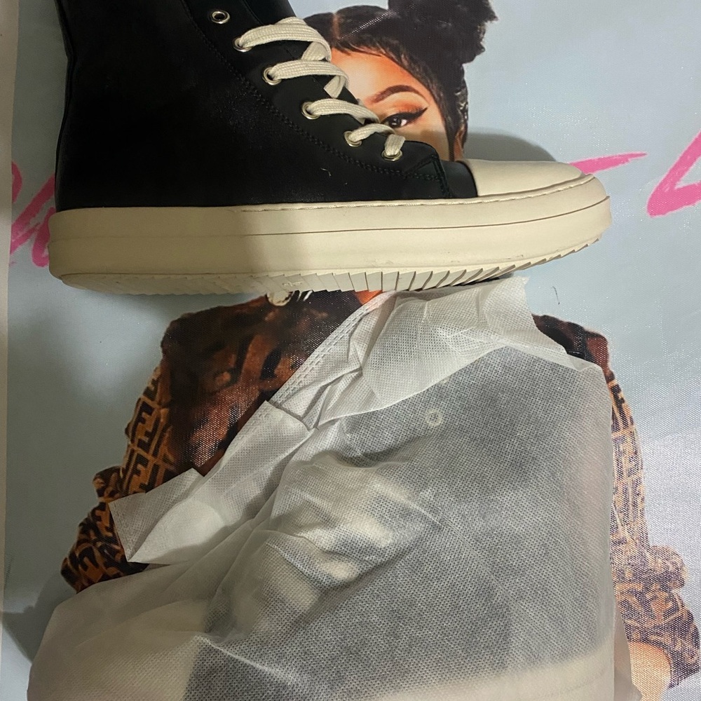 Black High-Top Combat Boots